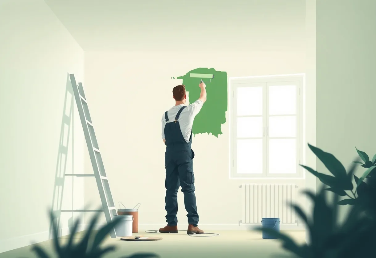 Peintre Plouzané 29280 en intervention sur un chantier